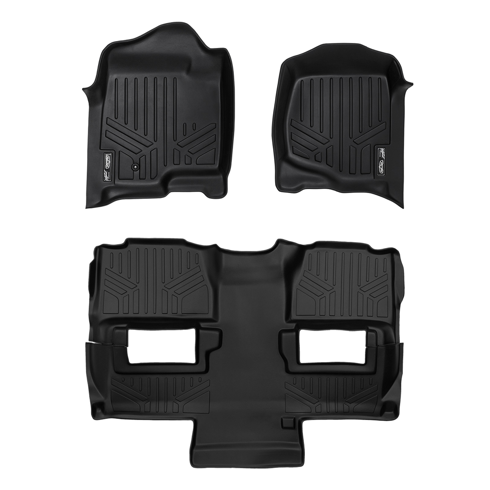 MAXFLOORMAT Floor Mats Liner Set for TAHOE / YUKON w 2nd Row Bucket