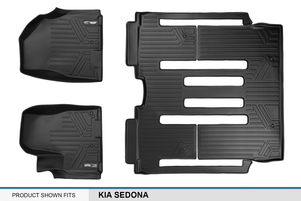 MAXLINER Floor Mats for Kia Sedona (20152016) Complete Set (Black)