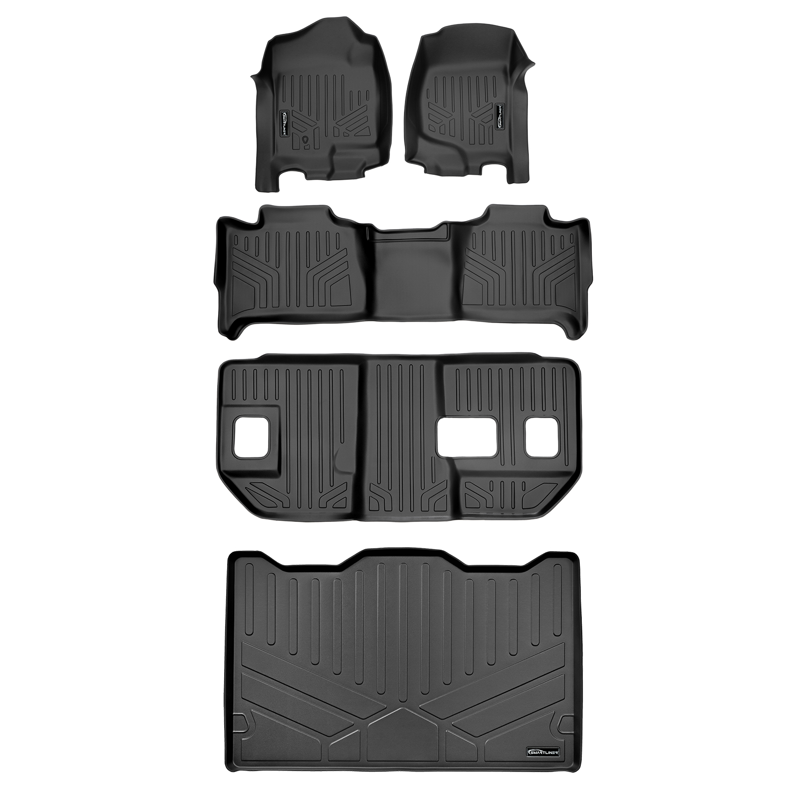 ALL WEATHER FLOOR Mats Set 3 Rows and Cargo Liner for Suburban Yukon XL