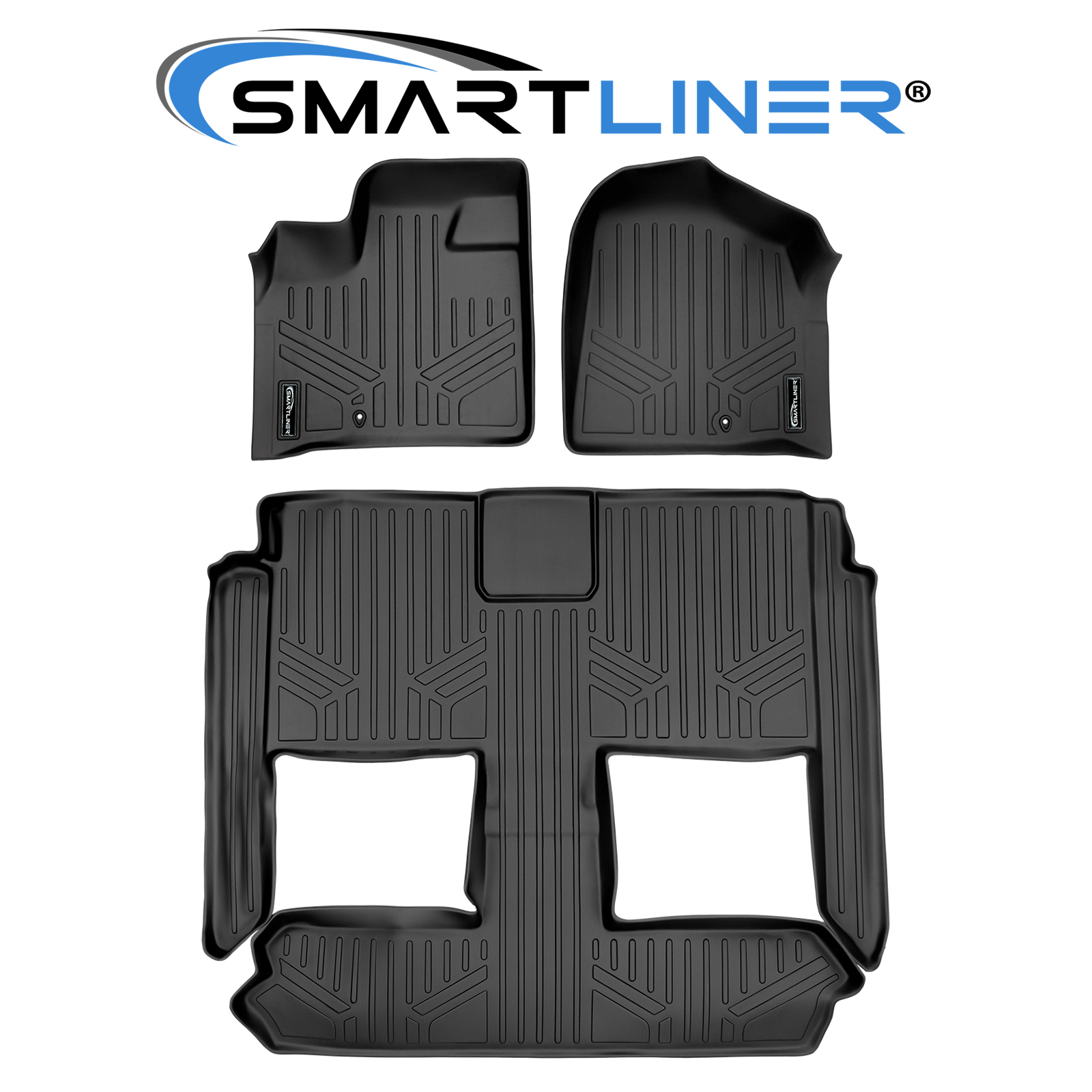 SMARTLINER Floor Mats Liner Set For 20082020 Grand Caravan / Town and