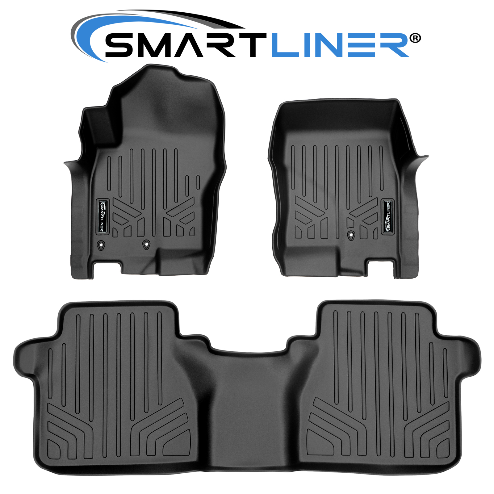 SMARTLINER Custom Fit Floor Mats Liner Set Black For Nissan Frontier