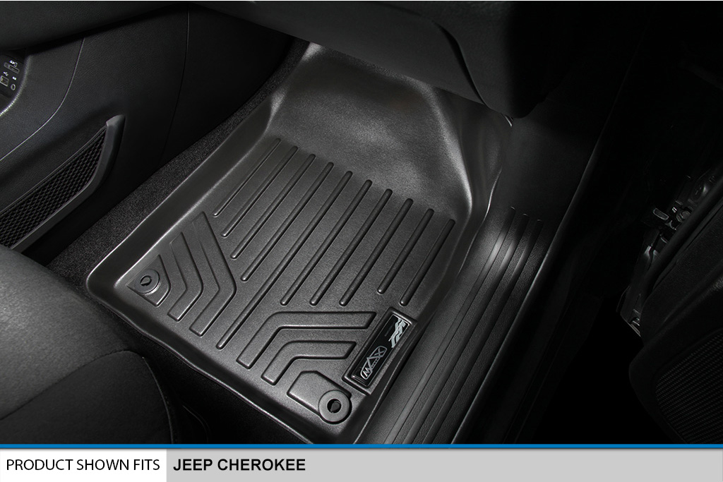 MAXFLOORMAT Front 1st Row Floor Liner Mats Black for 2014-2021 Jeep Cherokee | eBay 2021 Jeep Grand Cherokee Limited Floor Mats