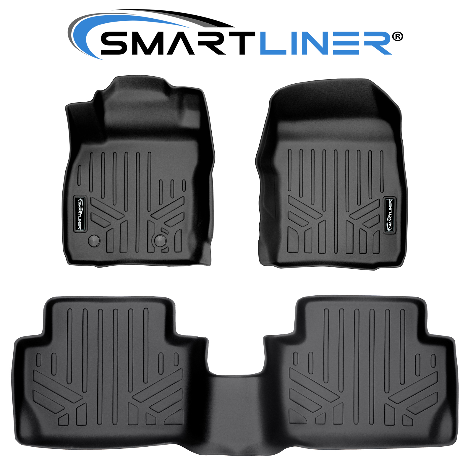 SMARTLINER Custom Fit Floor Mats Liner Set Black For 20182021 Ford