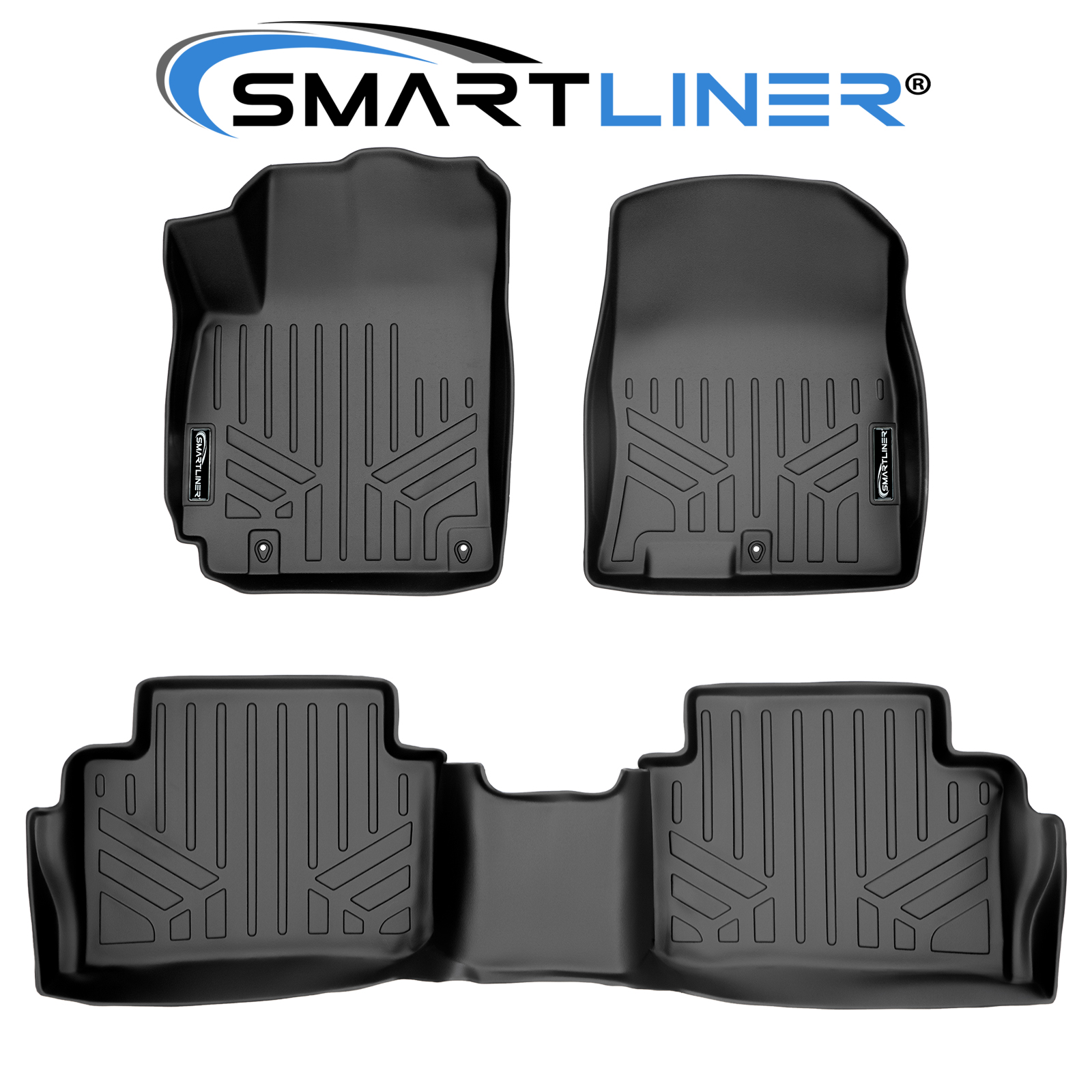 SMARTLINER Custom Fit Floor Mats Liner Set Black For 20182021 Hyundai