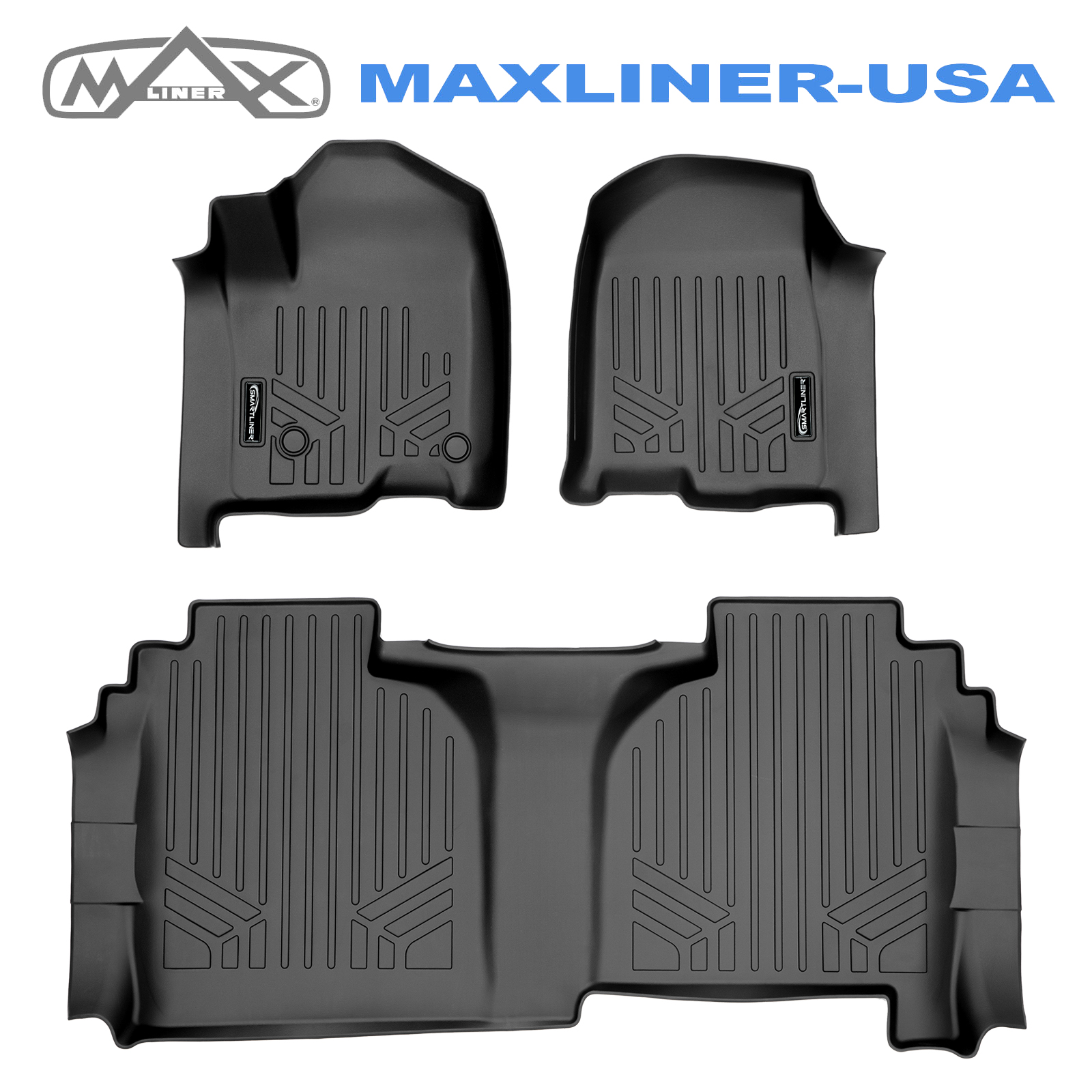 SMARTLINER Floor Mats Liner Set for 20192021 Silverado/Sierra 1500