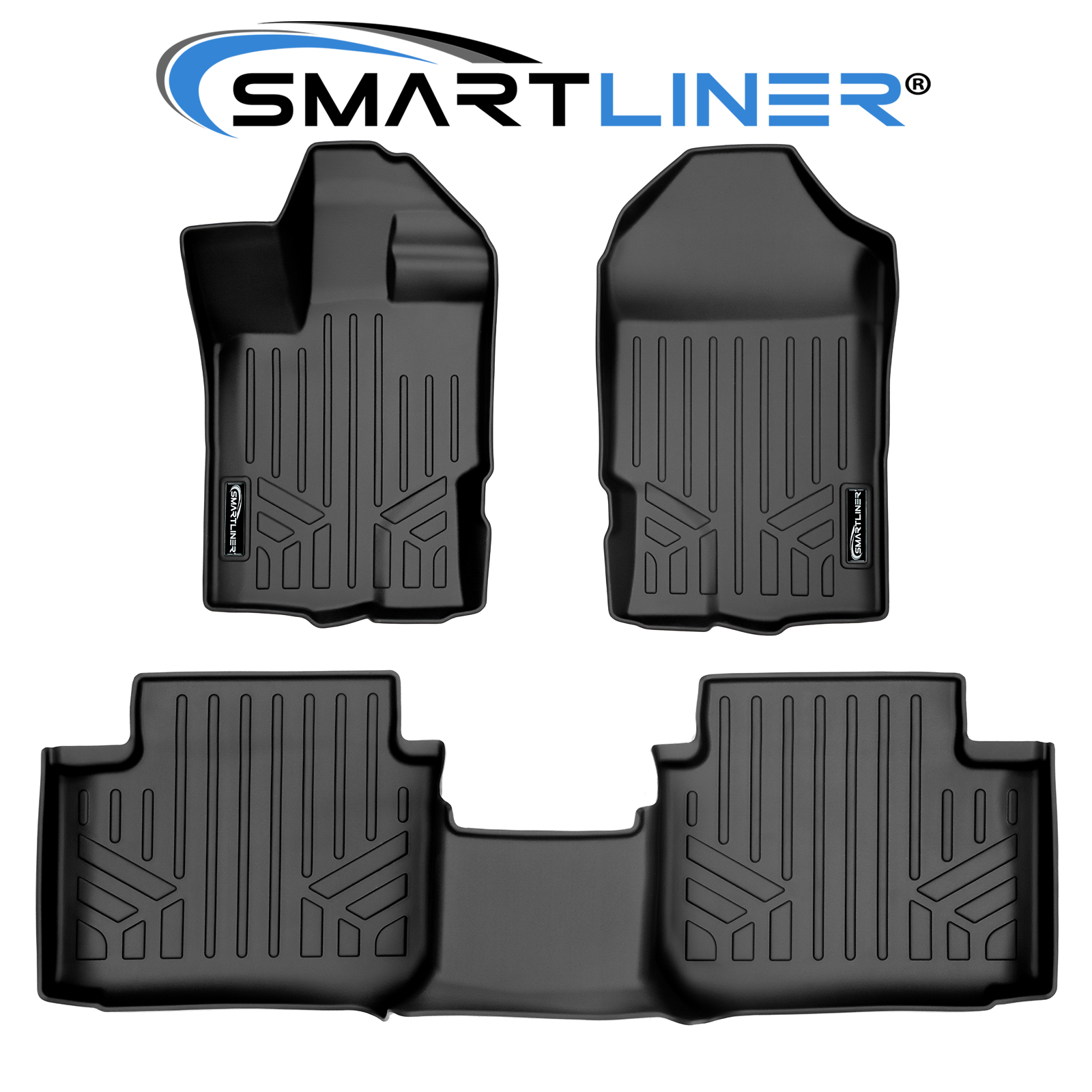 SMARTLINER Floor Mats Liners Set for Vinyl Floor 20192021 Ford Ranger