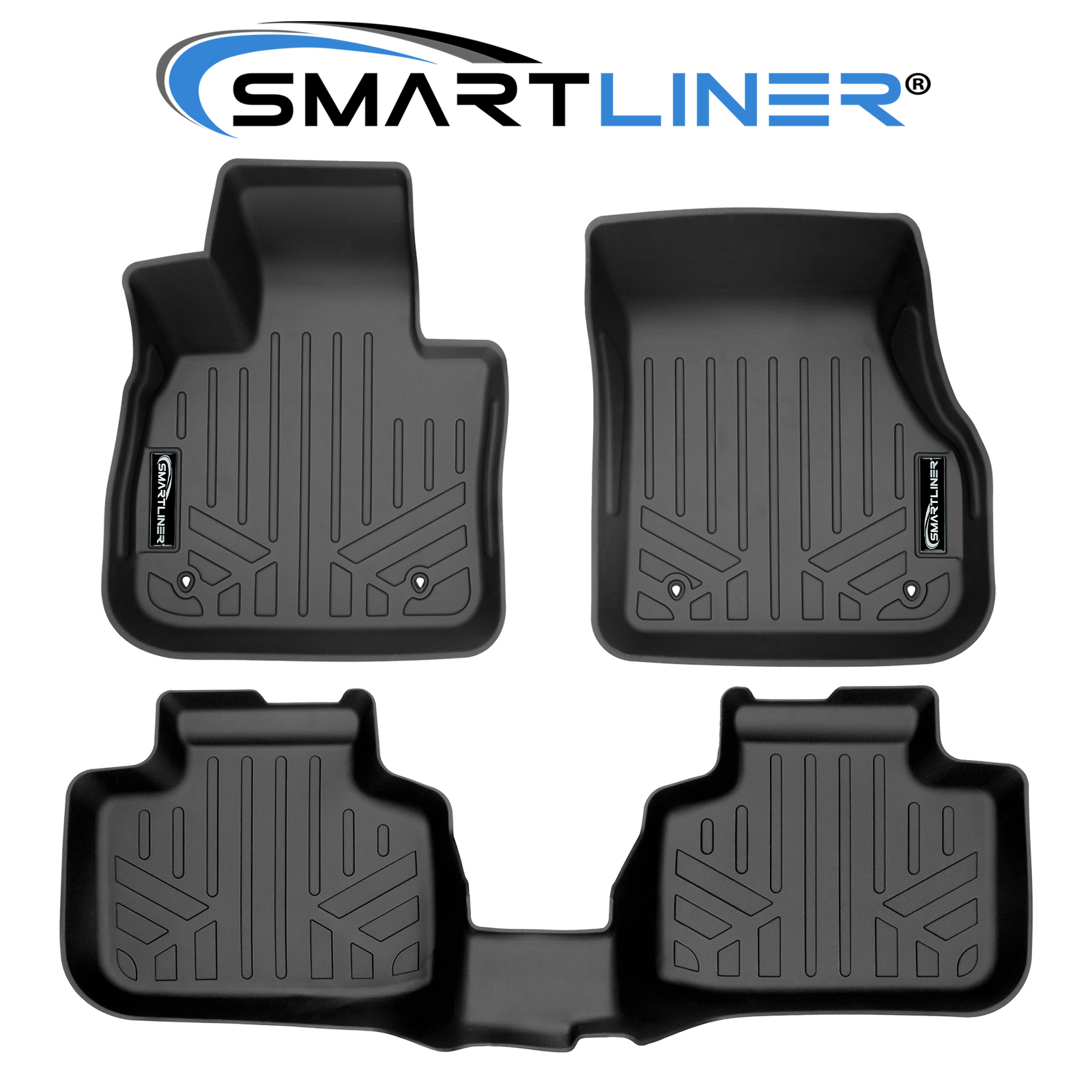 SMARTLINER 2 Row Floor Mat Liner Set for 20162021 BMW X1 / 20182021