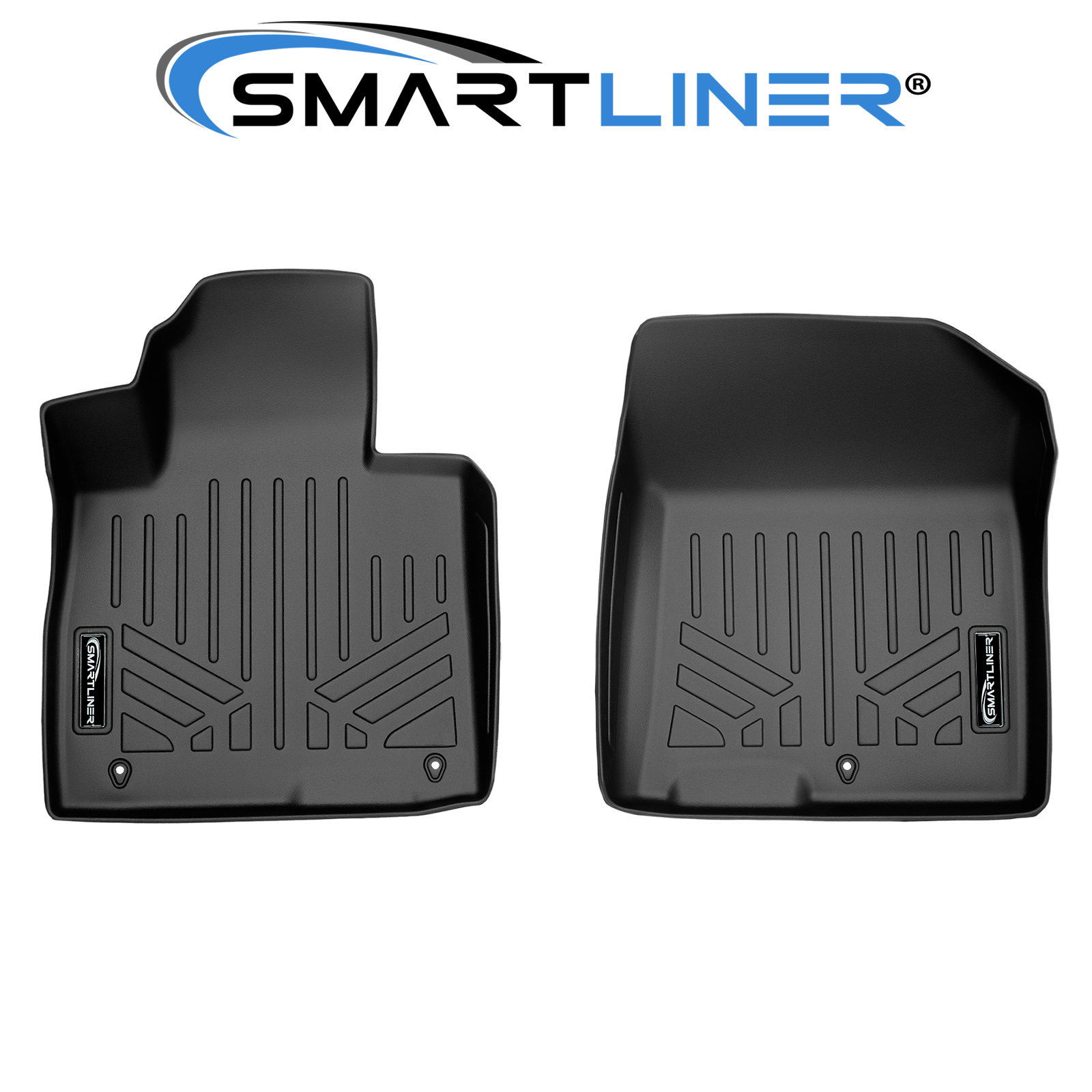 SMARTLINER Custom Fit Black 1st Row Floor Mat Liners for 2021 Hyundai
