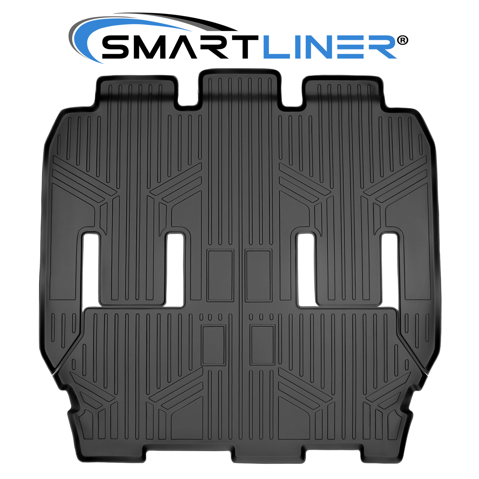 SMARTLINER Floor Mats 2nd /3rd Row Black for Pacifica 20172019 and